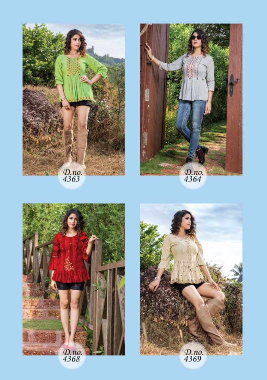 Topsy Vol-10 Embroidery Short Tops Set Topsy Vol-10 Embroidery Short Tops Set
